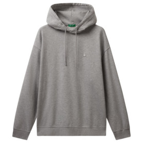 Sweat à Capuche en Coton Organique - United Colors of Benetton - Gris