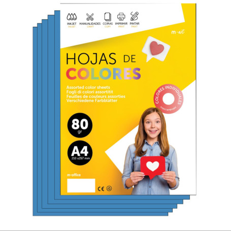 Papier A4 Couleur Bleu 80g - 500 Feuilles pour Imprimante et Loisirs Créatifs