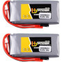 Yangers Lot de 2 Batteries Lipo 6,6V 2200mAh pour Émetteurs Futaba