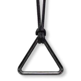 Collier Triangle Noir Minimaliste en Métal - Pendentif Géométrique Unisexe