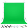 Écran Vert Pliable 2x3m avec 4 Pinces pour Studio Photo et Streaming