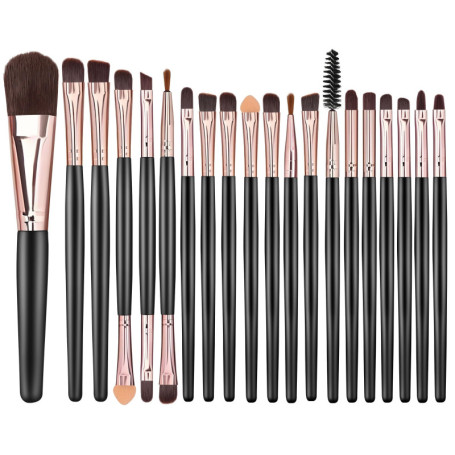 Kit de 20 Pinceaux de Maquillage Professionnels - Idéal pour Débutants et Experts