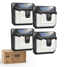 Philips Lampe Solaire Extérieure avec Détecteur - Lot de 4, 120 LEDs, Étanche