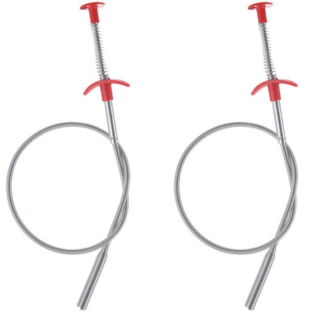 YUNYU Outil de Nettoyage Flexible en Acier - Lot de 2 pour Éviers et Canalisations