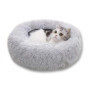 Lit Donut Moelleux pour Chats et Chiens - Coussin Apaisant Rond 40cm
