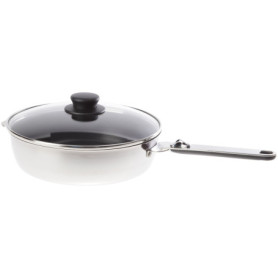 Sauteuse Beka Kitchen Fun 24 cm en Acier Inoxydable avec Couvercle en Verre