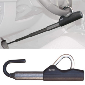 Barre Télescopique Antivol Bunker BT29 pour Volant et Pédale - Compacte et Sécurisée