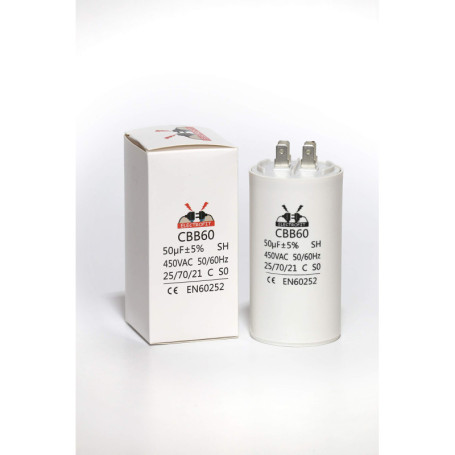Condensateur de moteur 50uF 450V CA - Electrofit SRL