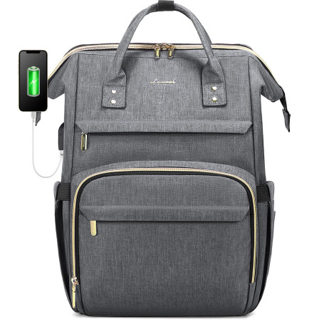 LOVEVOOK Sac à Dos pour Ordinateur 14 15.6 17 Pouces, Sac Ados Femme Imperméable, Sac a Dos PC Portable élégant avec Port de Cha