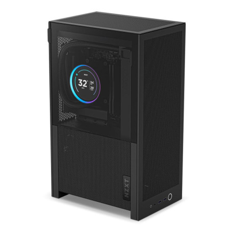 Boîtier PC NZXT H2 Flow Mini-ITX Noir avec Ventilateurs et Câble Riser PCIe 5.0