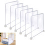 Lot de 6 séparateurs d'étagère transparents pour un rangement optimal