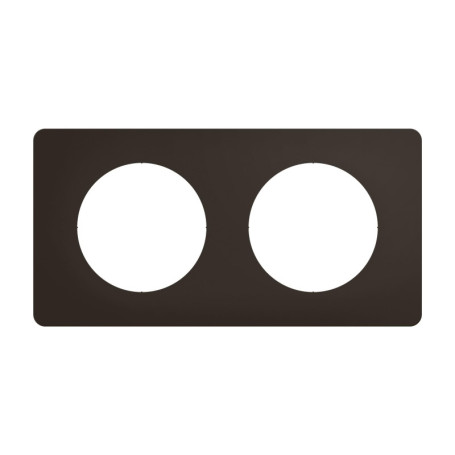 Plaque Murale 2 Postes Noir Mat Céliane - Legrand