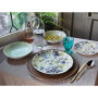 Service de vaisselle Ofelia pour 6 personnes en porcelaine florale