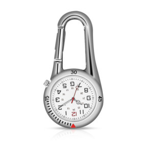 Montre Infirmière Multifonctionnelle WIYETY en Argent avec Mousqueton