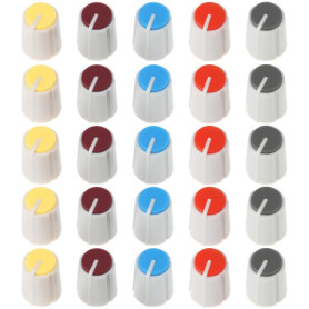ECSiNG Lot de 25 Boutons de Commande D 6 mm pour Mixage Audio