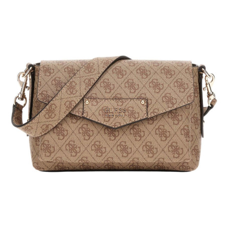 Sac à épaule GUESS Eco Brenton Latte Logo avec bandoulière réglable