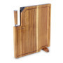 Set de Couteaux de Cuisine avec Planche à Découper en Acacia et Aiguiseur Intégré
