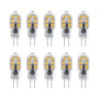 Lot de 10 Ampoules LED G4 2W Blanc Chaud 3000K - Équivalence 20W