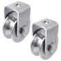 Set de 2 Poulies en Acier Inoxydable pour Levage - 48mm, Capacité 200kg
