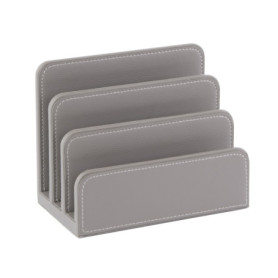 Porte-lettres en simili cuir gris Osco - Élégance et fonctionnalité