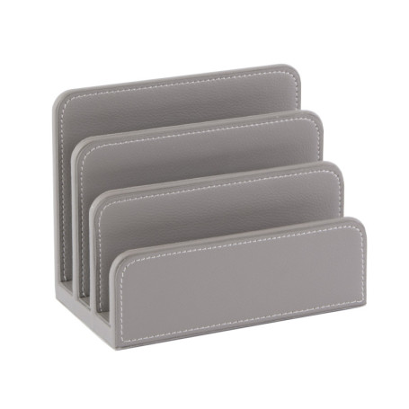 Porte-lettres en simili cuir gris Osco - Élégance et fonctionnalité