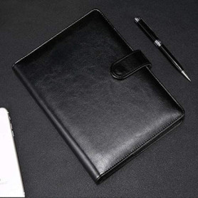 Carnet de Notes A5 en Cuir Souple Noir - Classeur Rechargeable SUPERTOOL