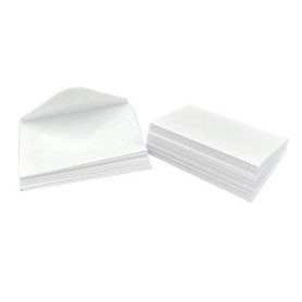 Lot de 25 cartes pré-pliées A6 avec enveloppes C6 assorties - Blanc