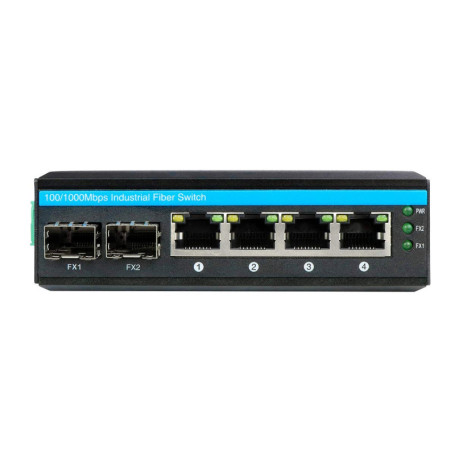 Commutateur Réseau PoE Industriel Gigabit 6 Ports avec Montage DIN
