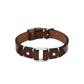 Bracelet en cuir marron Fossil Machine pour homme