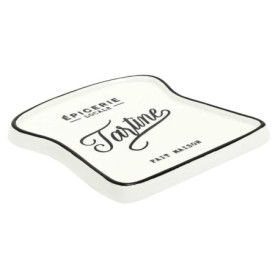 Assiette à Toast en Grès HOME DECO FACTORY - Élégante et Durable pour Brunch