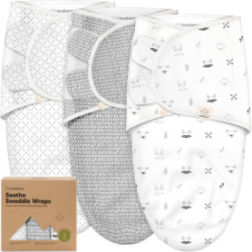 KeaBabies Sac de Sommeil Bio Ergonomique pour Nouveau-né - 3 Langes Doux