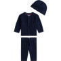 Ensemble Câble Bébé Tommy Hilfiger avec Bonnet - 9 Mois - Bleu Nuit