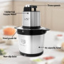Robot de Cuisine Électrique Grande Capacité avec Hachoir à Viande en Acier Inoxydable
