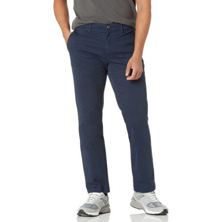 Pantalon Chino Extensible Homme - Bleu Marine Foncé - Coupe Slim
