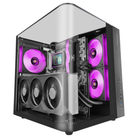 Boîtier Gaming Mars Gaming MC-INFINIOLITE ATX en Verre Trempé Noir