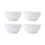Mikasa Chalk - Lot de 4 Bols en Porcelaine Blanche, 10 cm, Idéal pour Tapas et Desserts