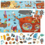 Puzzle Pirates avec Autocollants - Jeu Éducatif pour Enfants de 3 à 8 Ans