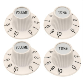 Boutons Witch Hat Musiclily Pro pour Guitare Électrique et Basse - Aged White