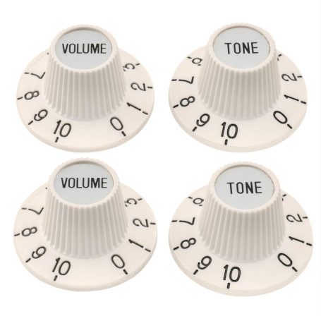 Boutons Witch Hat Musiclily Pro pour Guitare Électrique et Basse - Aged White
