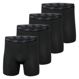 Lot de 4 Boxers New Balance en Maille Noire pour Homme