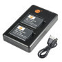 Kit de 2 Batteries Rechargeables avec Chargeur Double pour Sony