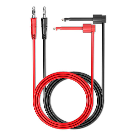 Lot de 2 câbles de mesure banane vers crochet Cleqee - Test électrique 500V