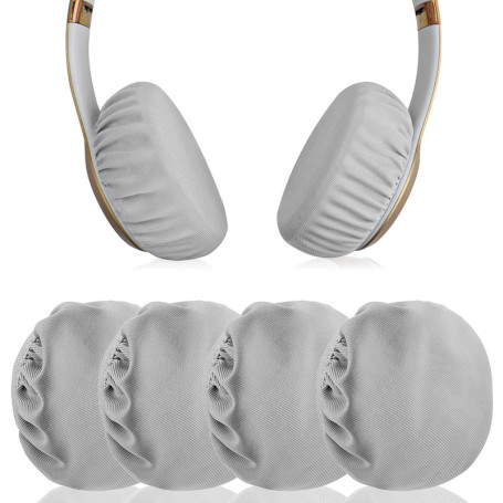 Coussinets d'oreille GEEKRIA en tissu flexible pour casques - Lot de 2 paires