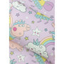 Parure de lit réversible Peppa Pig pour enfants - Housse de couette et taie d'oreiller incluses