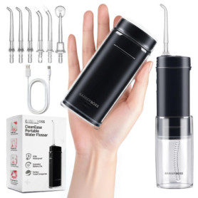 Hydropulseur Portable BarberBoss - Irrigateur Buccal Sans Fil Noir