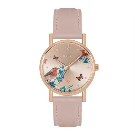 Montre Tikkers RSPB Femme avec Cadran Oiseau Rouge-gorge - Écologique et Moderne