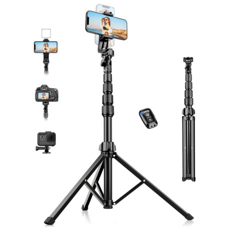 Trépied Smartphone Nineigh 190cm Léger avec Télécommande et Support Universel