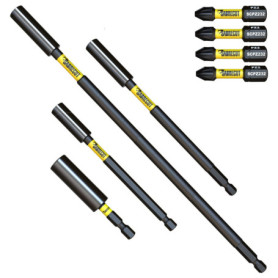 SabreCut Lot de 8 Porte-embouts Magnétiques Professionnels pour Visseuse