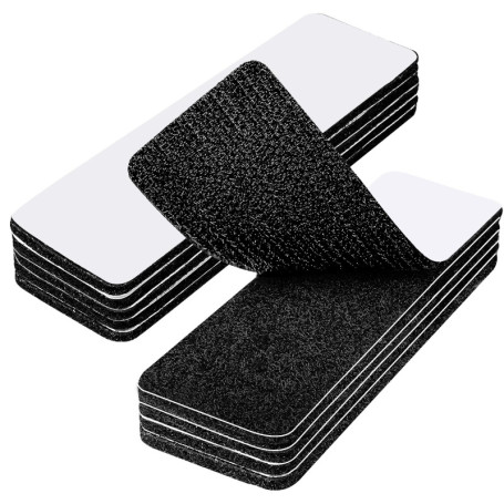 Pack de 10 Bandes Adhésives Double Face TOZKZO - Noir, 3x10cm pour Tapis et Coussins
