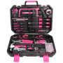 Kit d'Outils Rose SIXTOL HOME PINK 128 dans Mallette Pratique